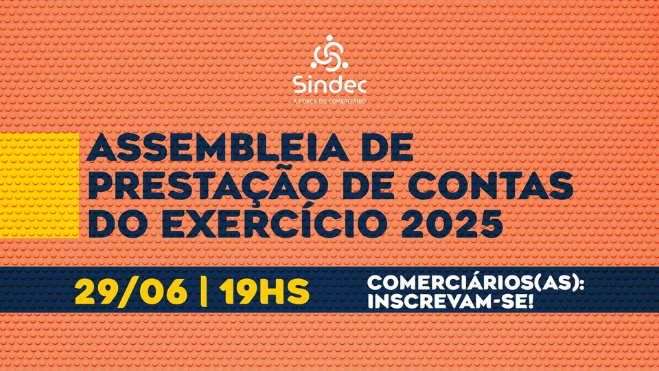 Banner da inscrição na assembleia