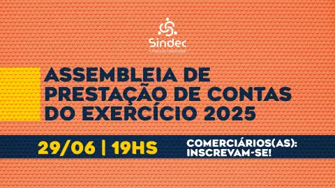 Banner da inscrição na assembleia